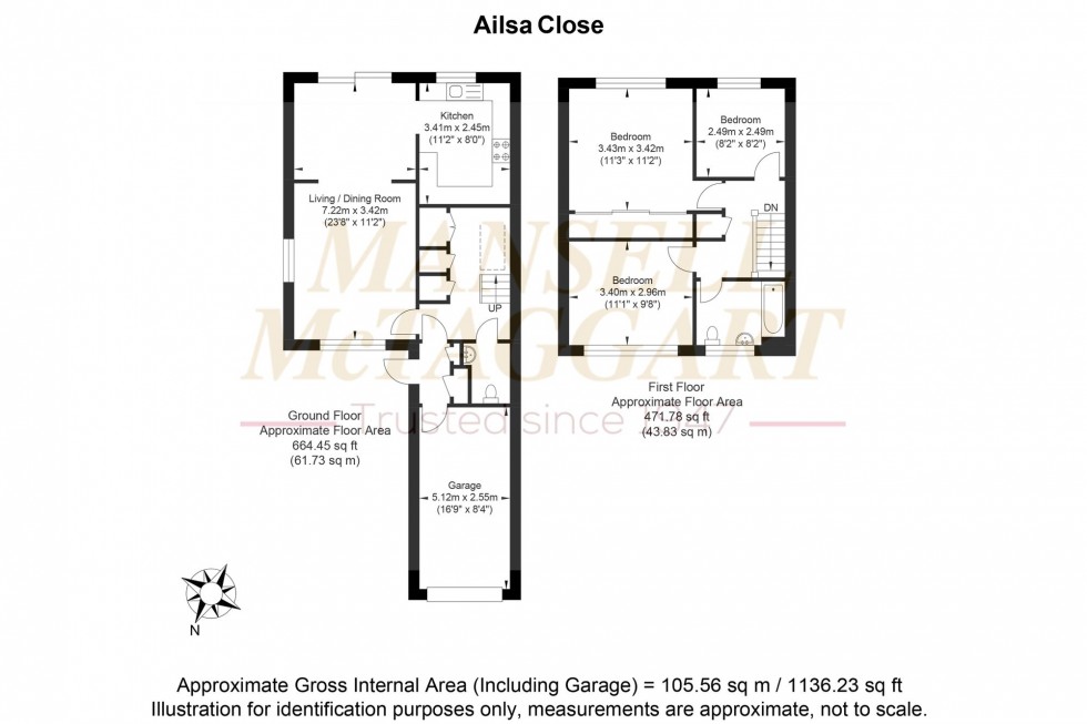 Floorplan for Ailsa Close, Crawley, RH11