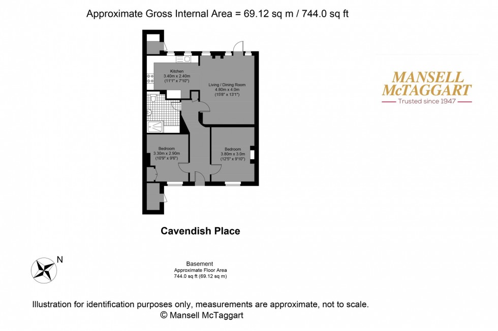 Floorplan for Cavendish Place, Brighton, BN1