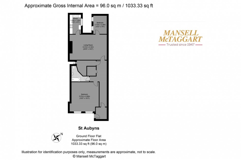 Floorplan for St. Aubyns, Hove, BN3