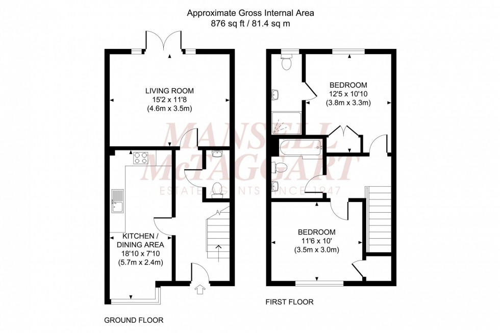 Floorplan for Beacon Crescent, Burgess Hill, RH15