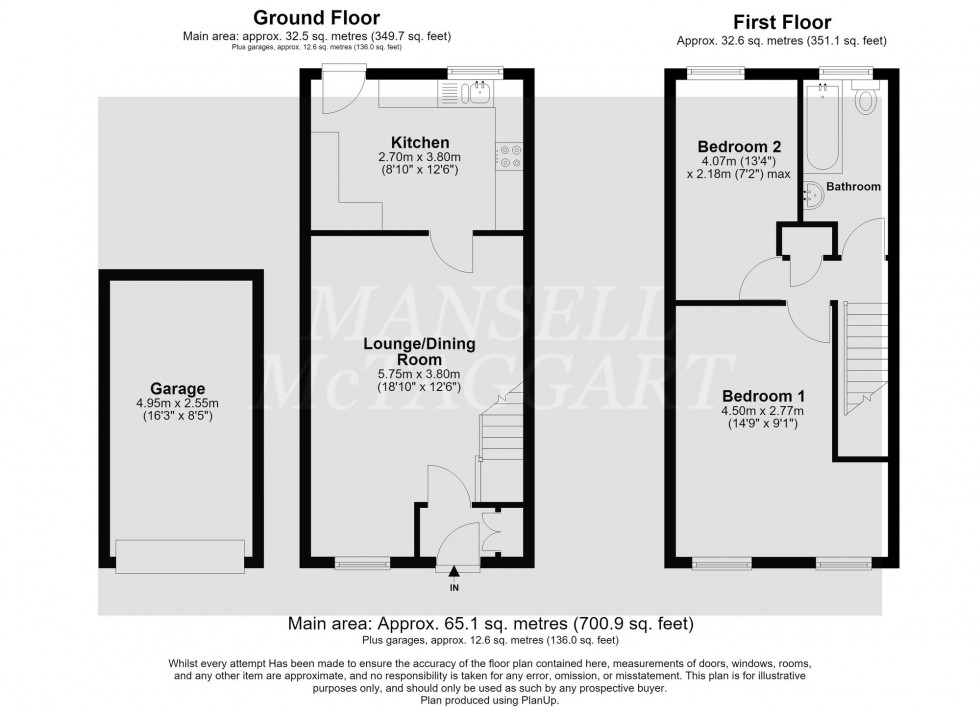 Floorplan for Brook Close, East Grinstead, RH19