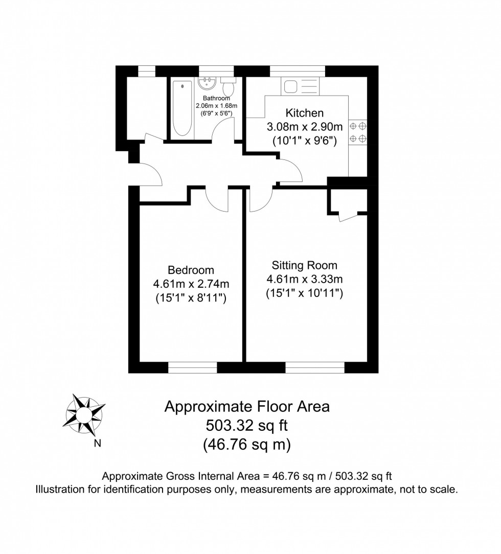 Floorplan for Blois Road, Lewes, BN7