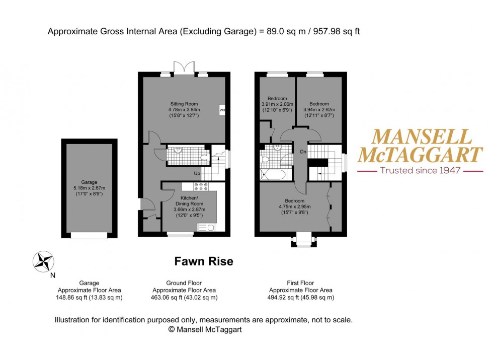 Floorplan for Fawn Rise, Henfield, BN5