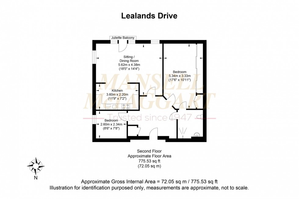 Floorplan for Lealands Drive, Margaret House Lealands Drive, TN22