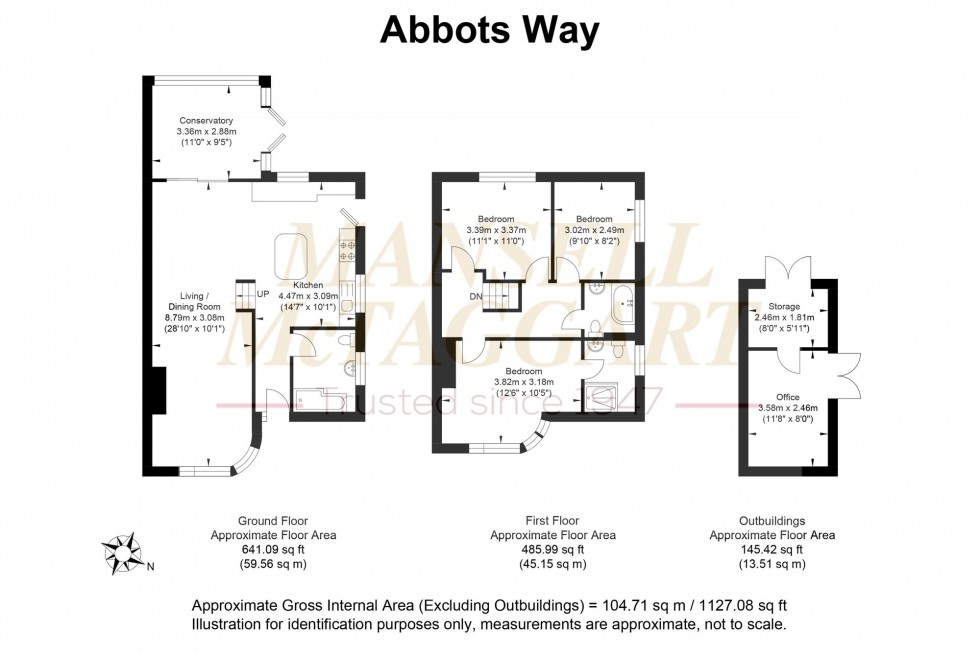 Floorplan for Abbots Way, Lancing, BN15