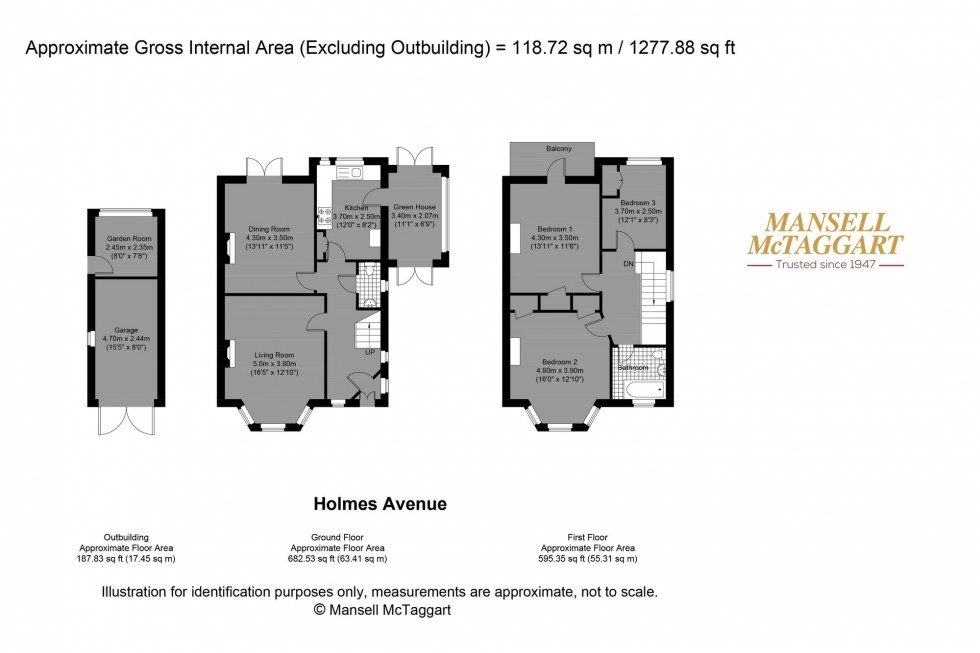 Floorplan for Holmes Avenue, Hove, BN3