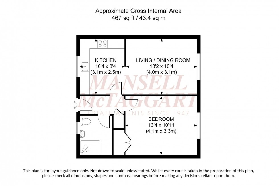 Floorplan for Fairfield Gardens, Burgess Hill, RH15