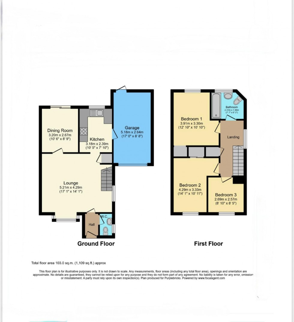 Floorplan for Acorn Avenue, Cowfold, RH13