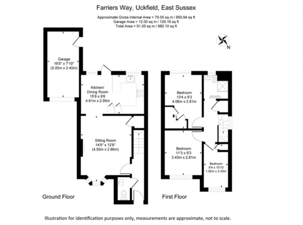 Floorplan for Farriers Way, Uckfield, TN22