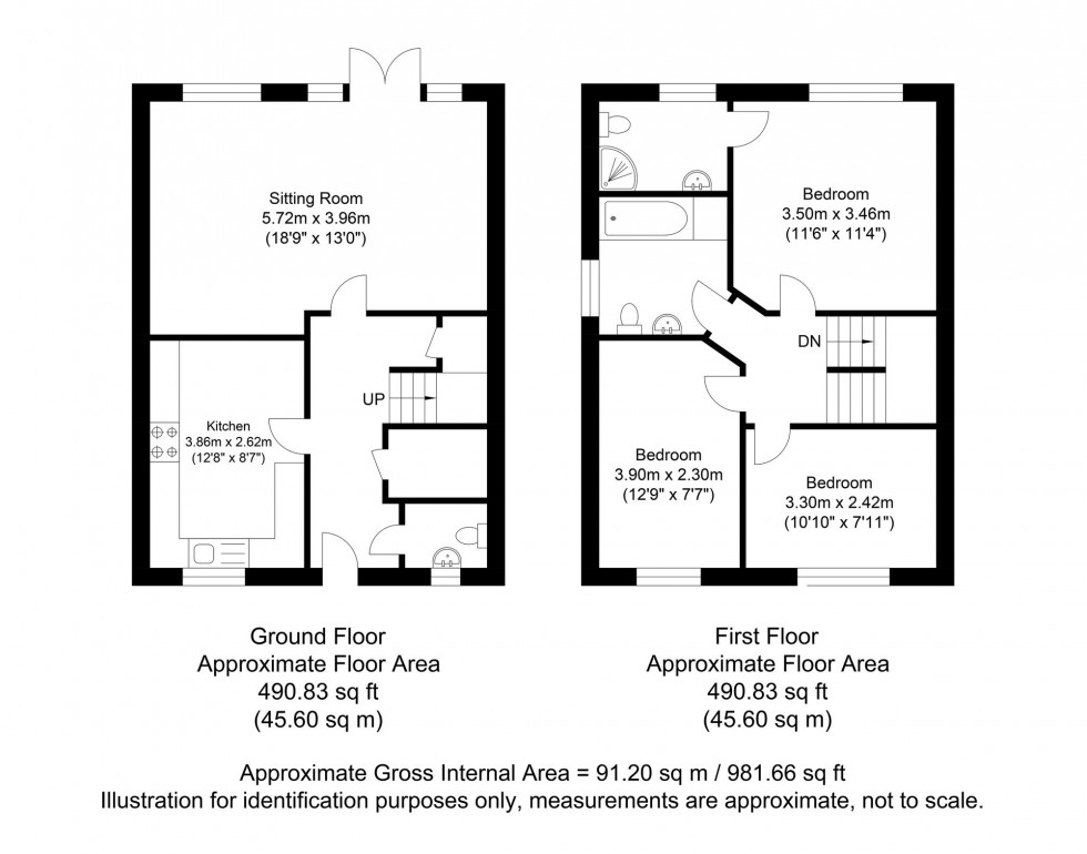 Floorplan for Mulberry Way, Crowborough, TN6