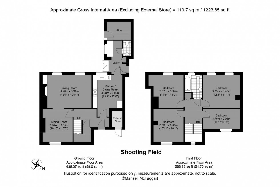 Floorplan for Shooting Field, Steyning, BN44