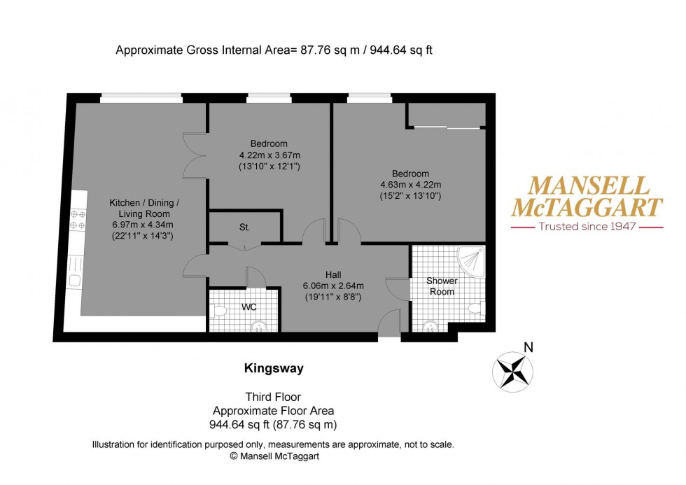 Floorplan for Kingsway, Hove, BN3