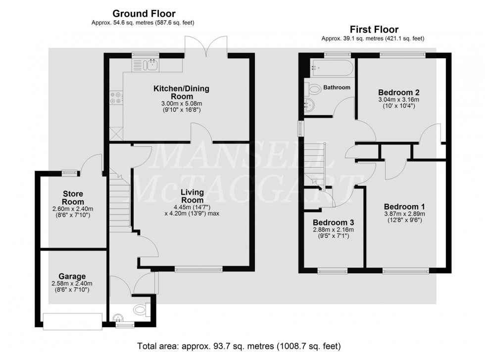 Floorplan for Otford Close, Crawley, RH11