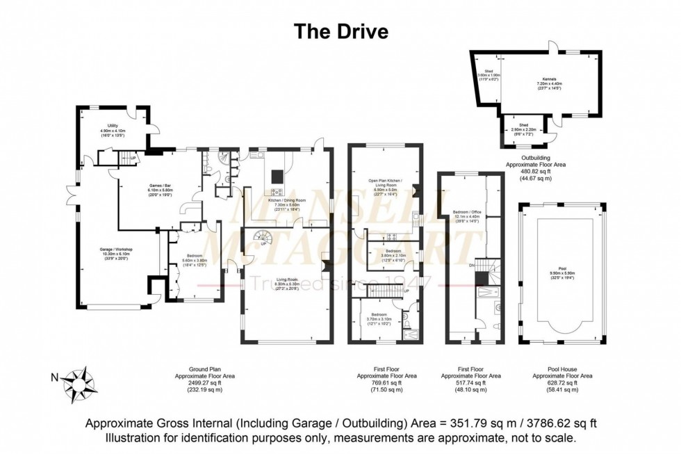 Floorplan for The Drive, Ifold, RH14