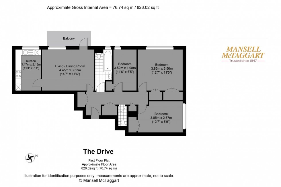 Floorplan for The Drive, Hereford Court, BN3