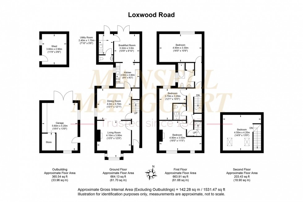 Floorplan for 1 The Riddens, Loxwood Road, RH12