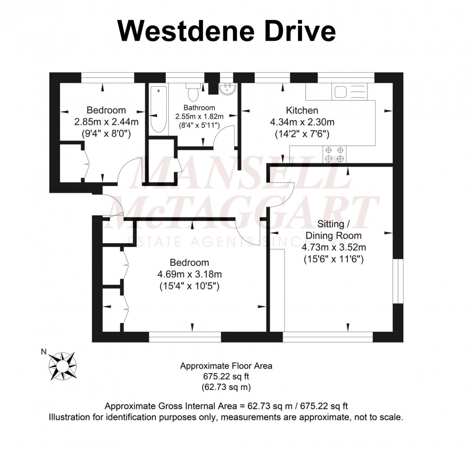 Floorplan for Westdene Drive, Upperdene Court, BN1
