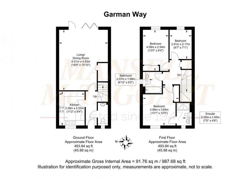Floorplan for Garman Way, Billingshurst, RH14
