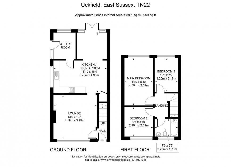 Floorplan for Larnach Close, Uckfield, TN22