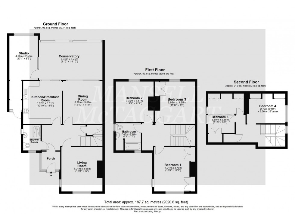 Floorplan for De La Warr Road, East Grinstead, RH19