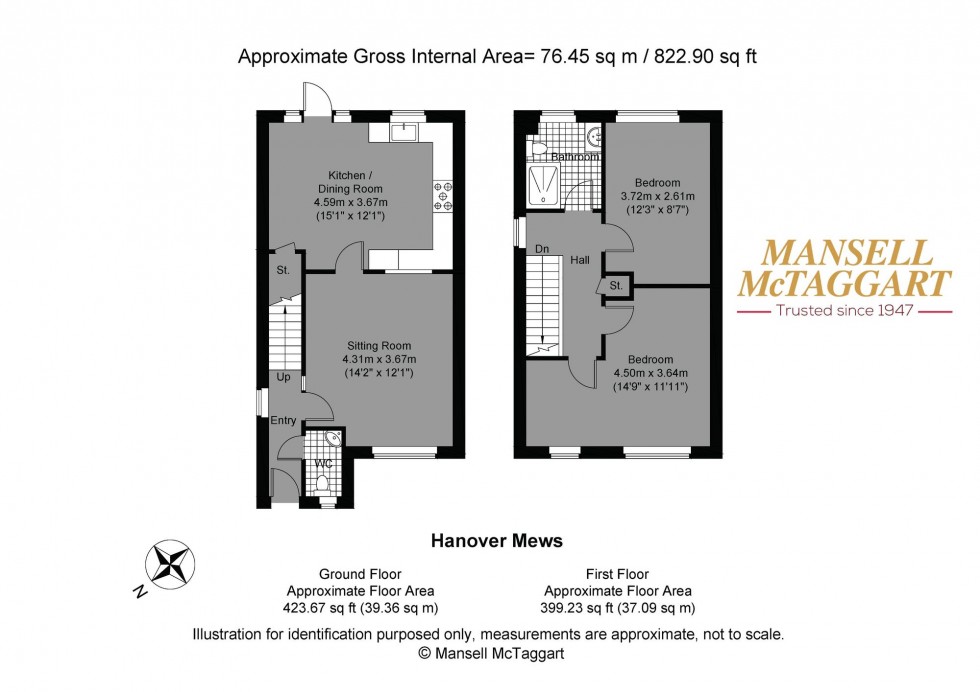 Floorplan for Hanover Mews, Brighton, BN2