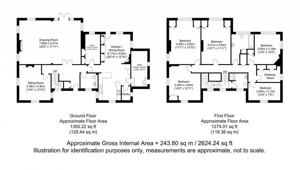 Floorplan for Goldsmiths Avenue, Crowborough, TN6