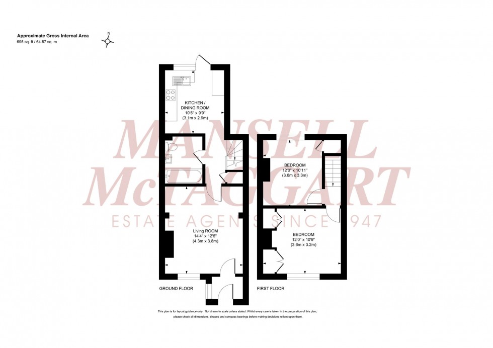 Floorplan for St. Marys Road, Burgess Hill, RH15