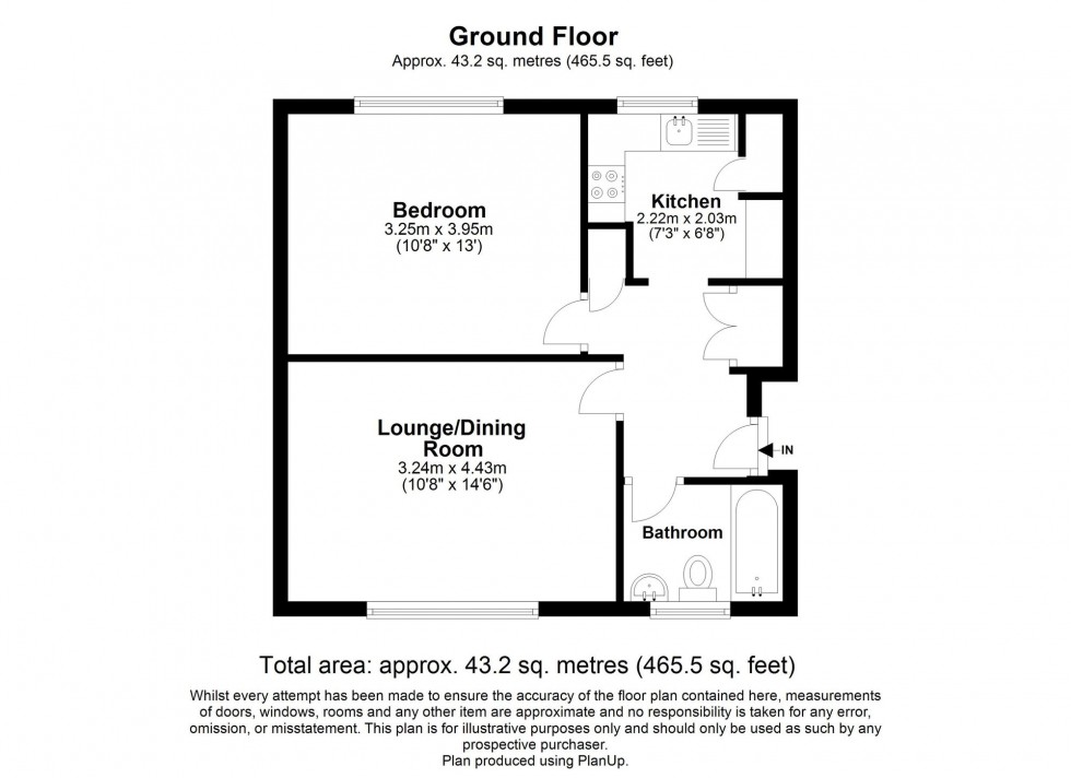 Floorplan for Framfield Close, Crawley, RH11