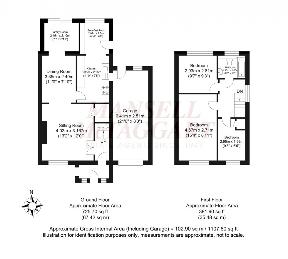 Floorplan for Heath Way, Horsham, RH12