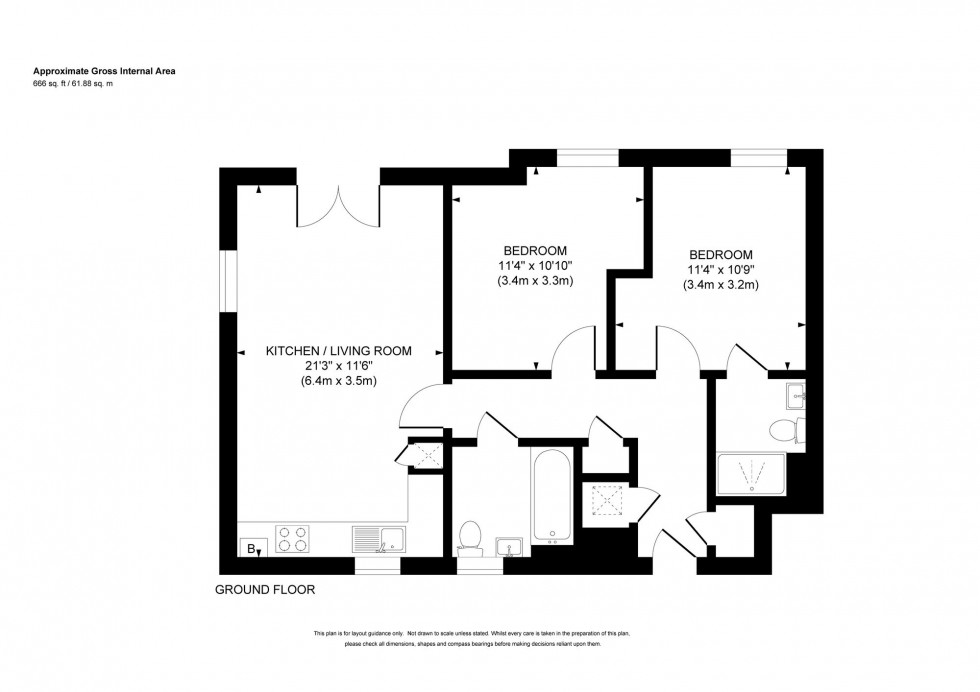 Floorplan for Virginia Drive, Haywards Heath, RH16