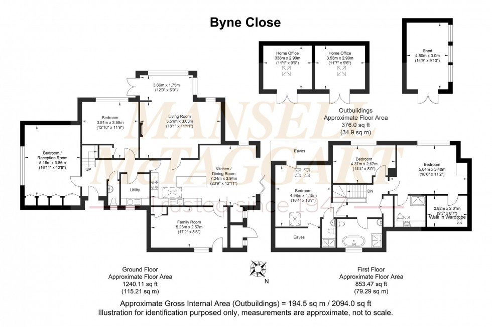Floorplan for Byne Close, Storrington, RH20