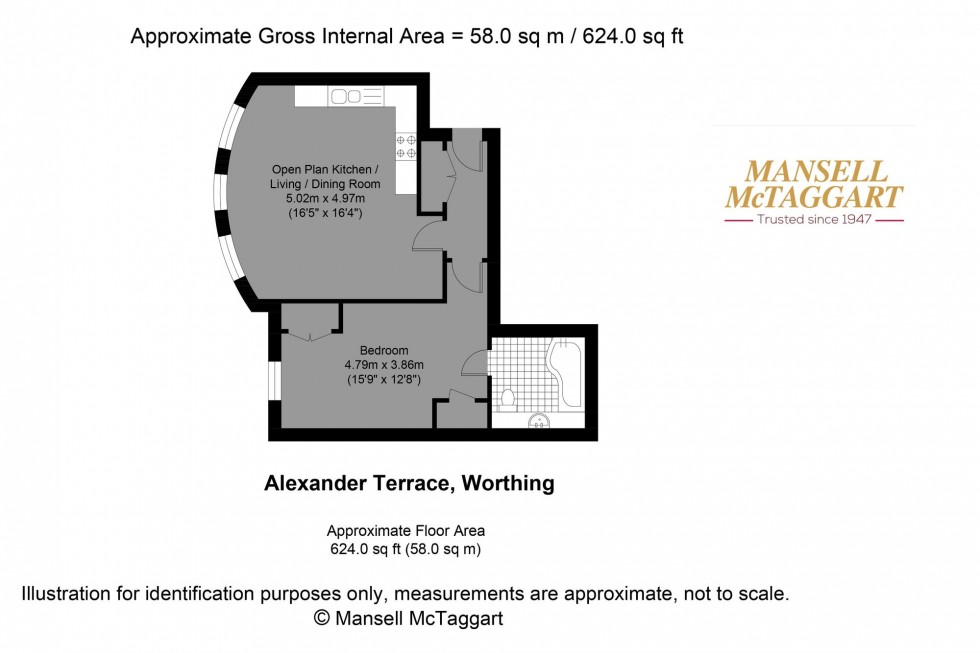 Floorplan for Alexander Terrace, Worthing, BN11
