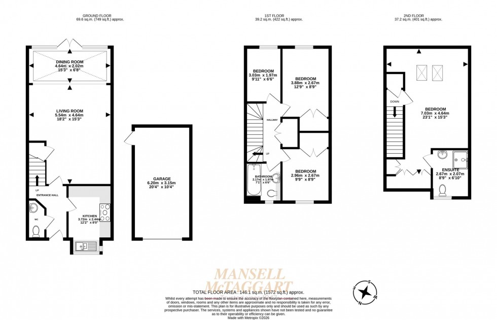 Floorplan for Loxfield Close, East Grinstead, RH19