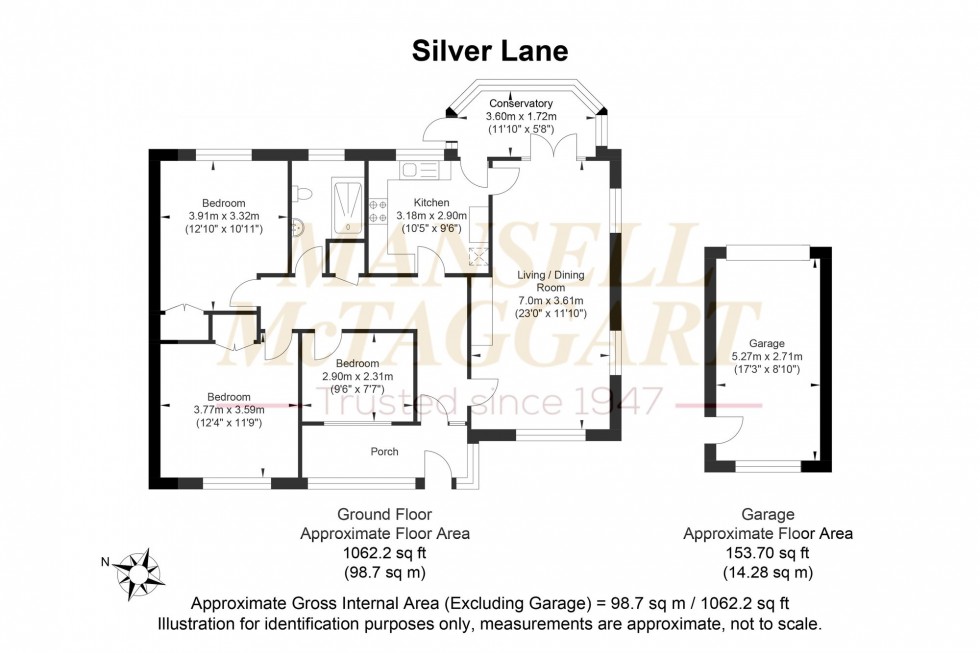 Floorplan for Silver Lane, Billingshurst, RH14