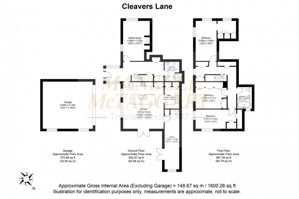 Floorplan for Cleavers Lane, Cuckfield, RH17