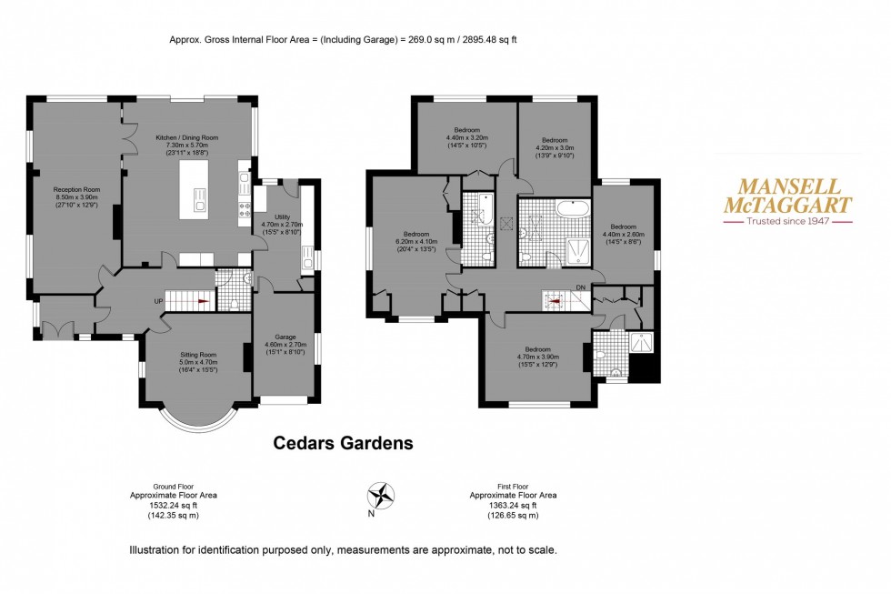 Floorplan for Cedars Gardens, Brighton, BN1