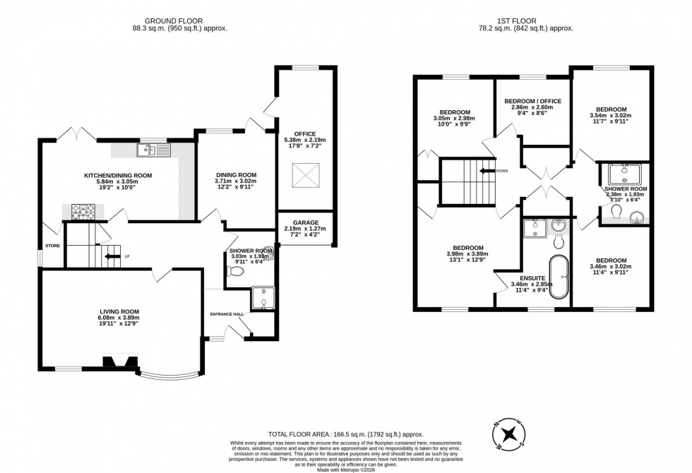 Floorplan for Grattons Drive, Crawley, RH10