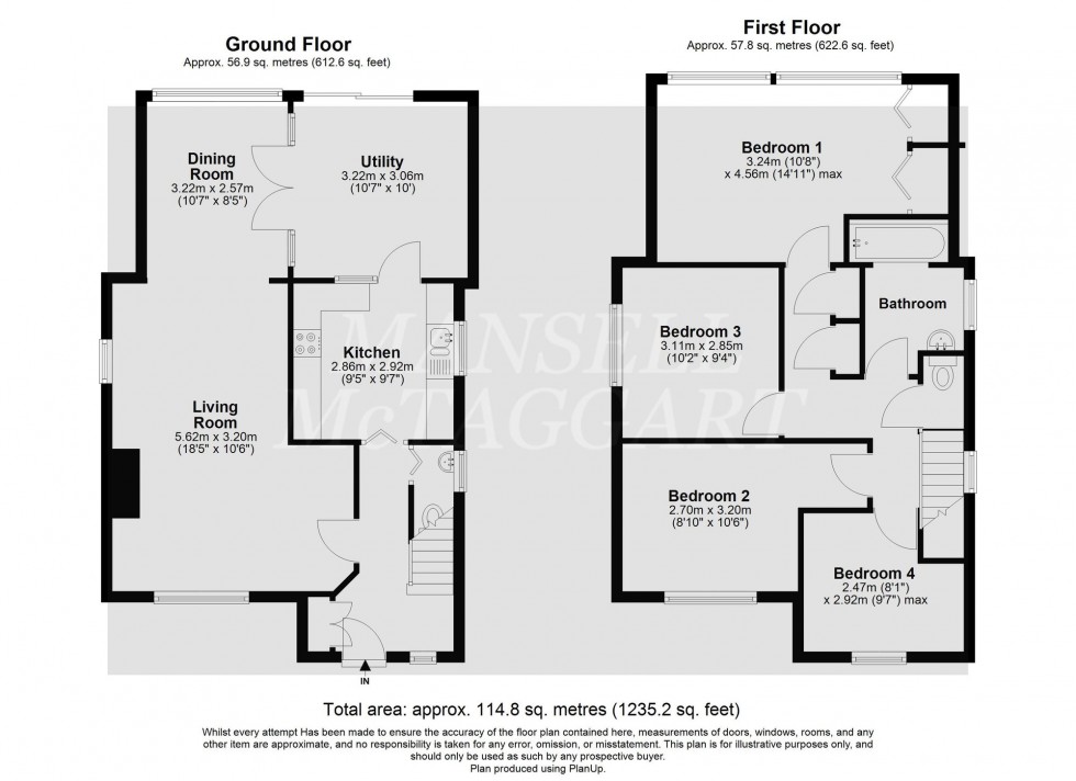 Floorplan for Woodside Crescent, Smallfield, RH6