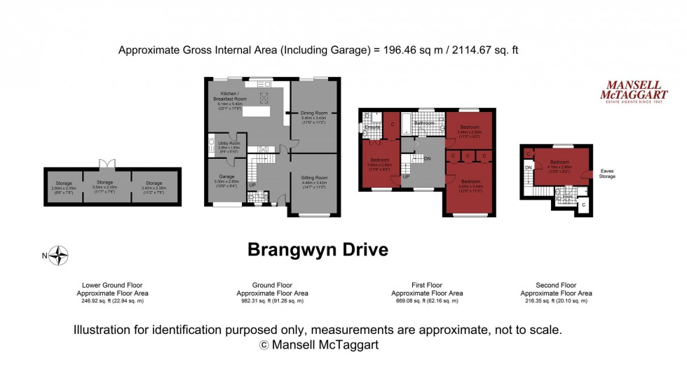 Floorplan for Brangwyn Drive, Brighton, BN1