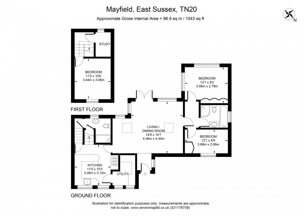 Floorplan for Vale Road, Mayfield, TN20