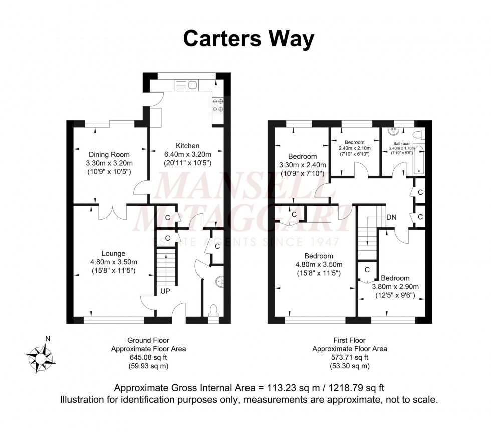 Floorplan for Carters Way, Wisborough Green, RH14