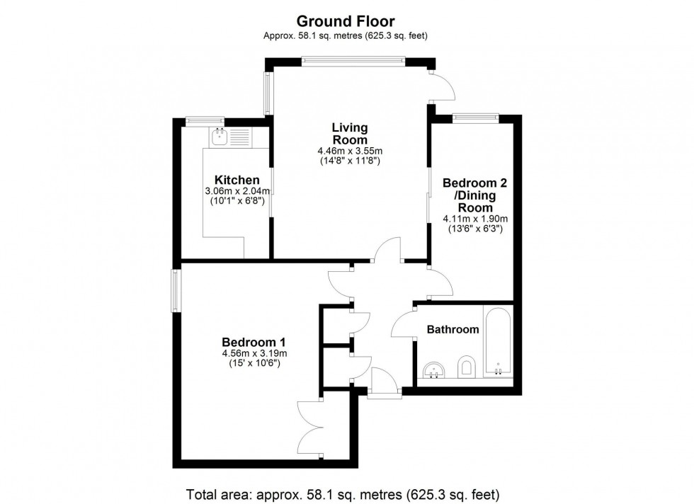 Floorplan for Hartfield Road, Oakwood Park Hartfield Road, RH18
