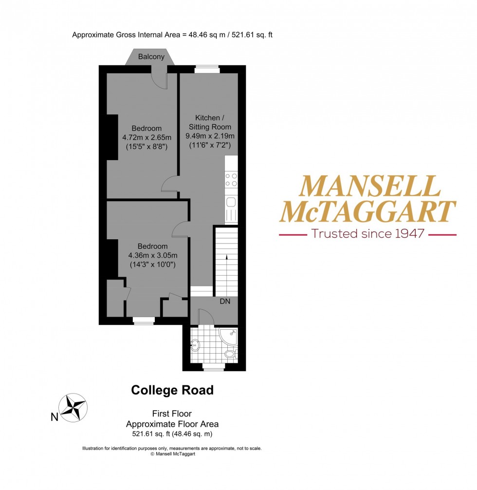Floorplan for College Road, Brighton, BN2