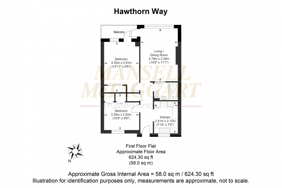 Floorplan for Hawthorn Way, Storrington, RH20