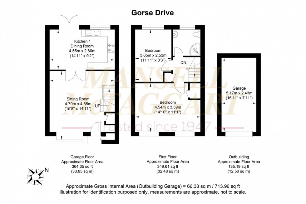 Floorplan for Gorse Drive, Smallfield, RH6