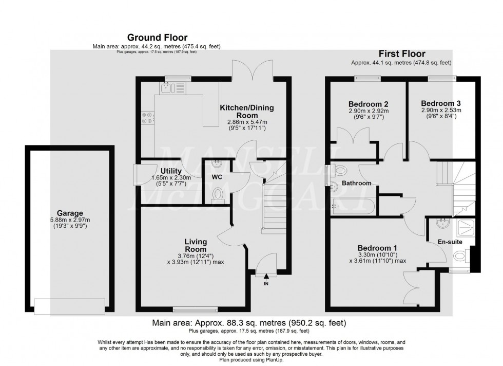 Floorplan for Cornwell Avenue, Crawley, RH10
