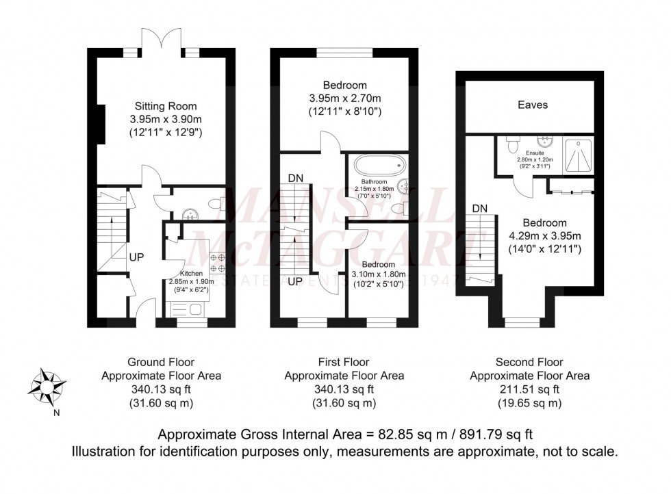 Floorplan for Harrys Way, Faygate, RH12