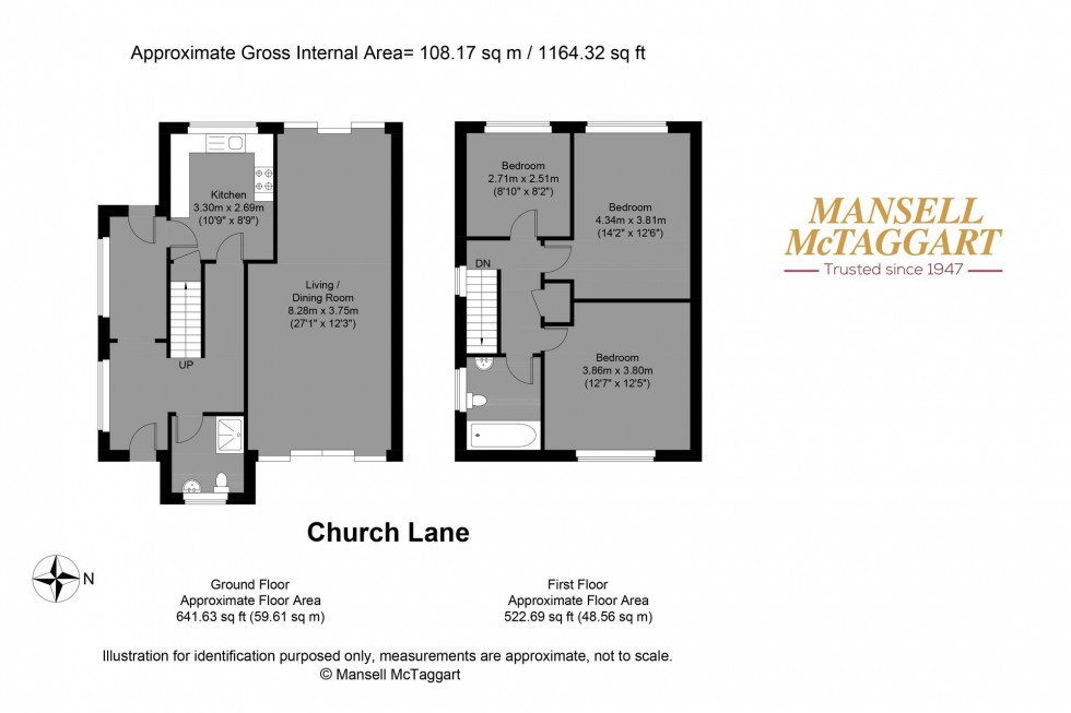 Floorplan for Church Lane, Upper Beeding, BN44