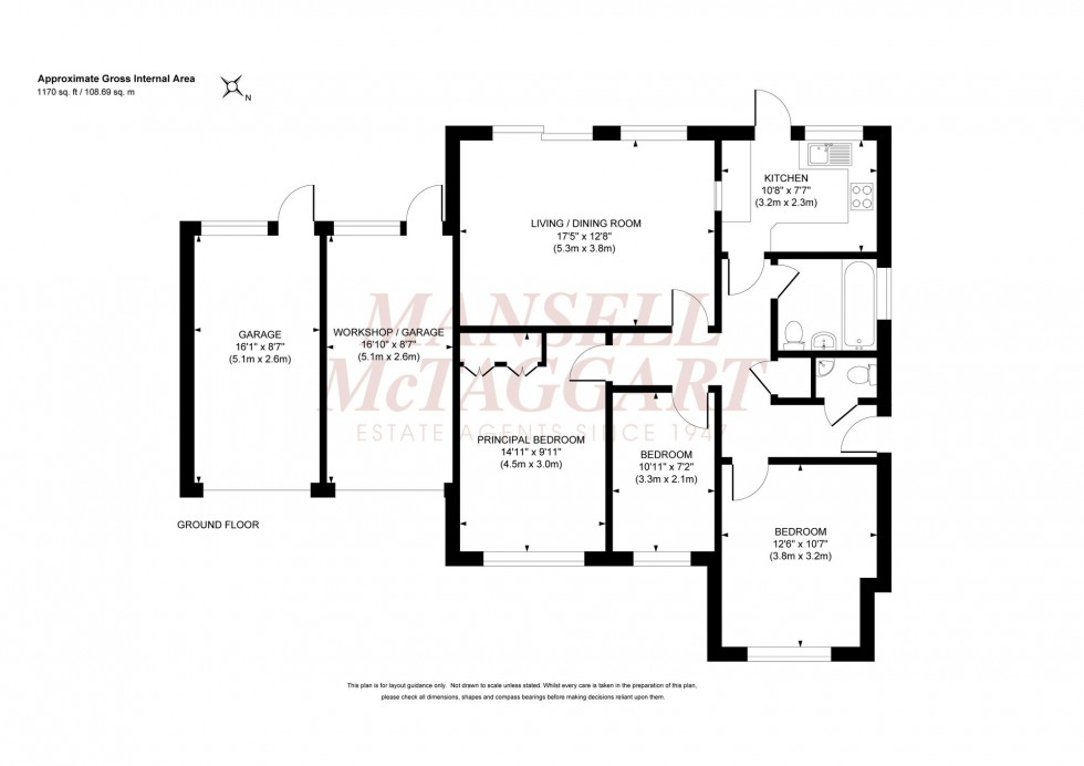 Floorplan for Marlborough Drive, Burgess Hill, RH15