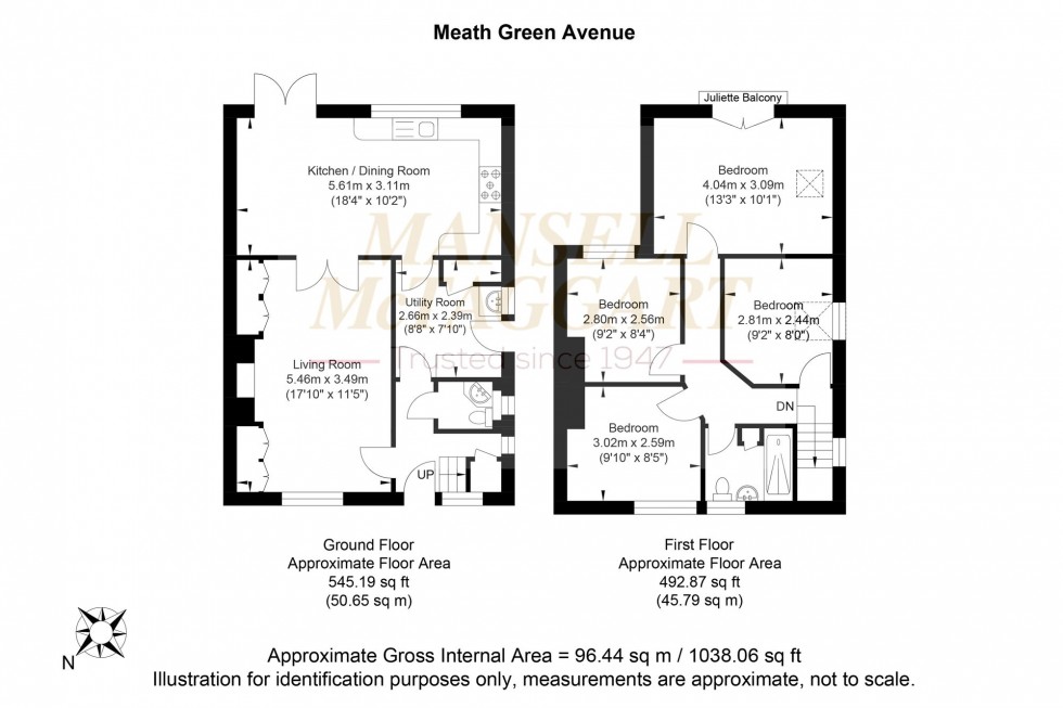 Floorplan for Meath Green Avenue, Horley, RH6